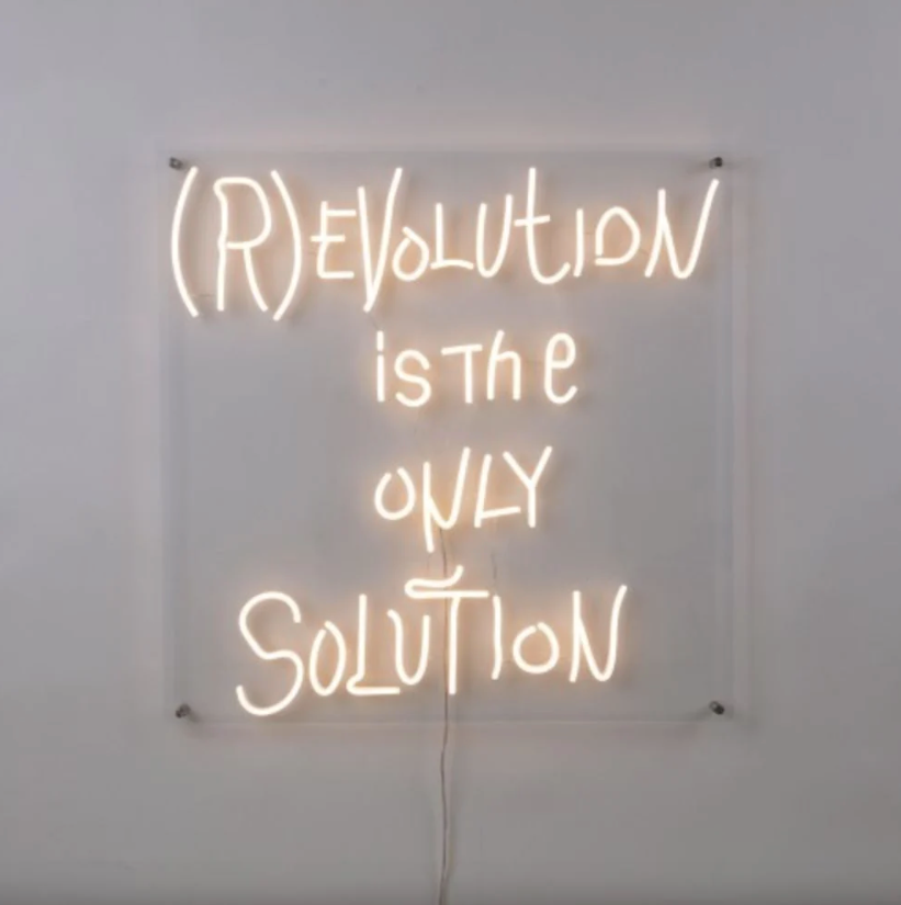 (R)EVOLUTION IS THE ONLY SOLUTION LÁMPARA LED