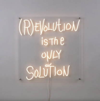 (R)EVOLUTION IS THE ONLY SOLUTION LÁMPARA LED