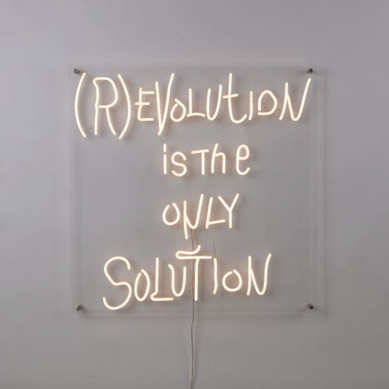 (R)EVOLUTION IS THE ONLY SOLUTION LÁMPARA LED