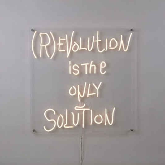 (R)EVOLUTION IS THE ONLY SOLUTION LÁMPARA LED