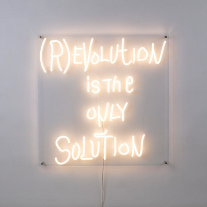 (R)EVOLUTION IS THE ONLY SOLUTION LÁMPARA LED