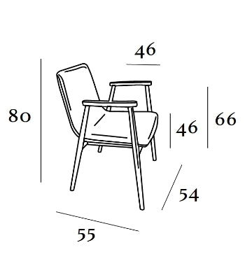 SILLA CON BRAZOS ALAMO